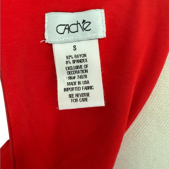 Cache Red Keyhole Midi Dress Size Small - Picture 6 of 9
